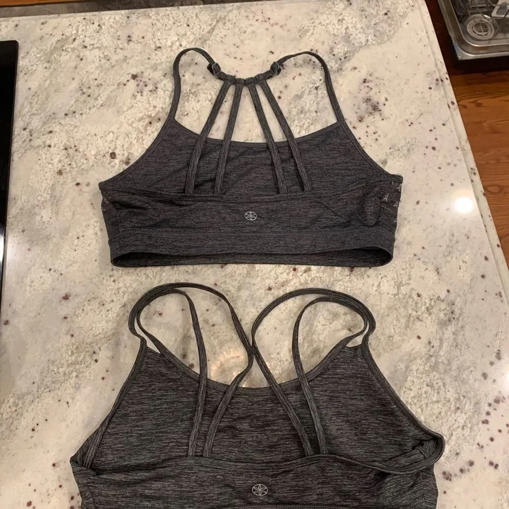 Gaiam Yoga Sport Bras Lot of 2 Gray sz L NWOT